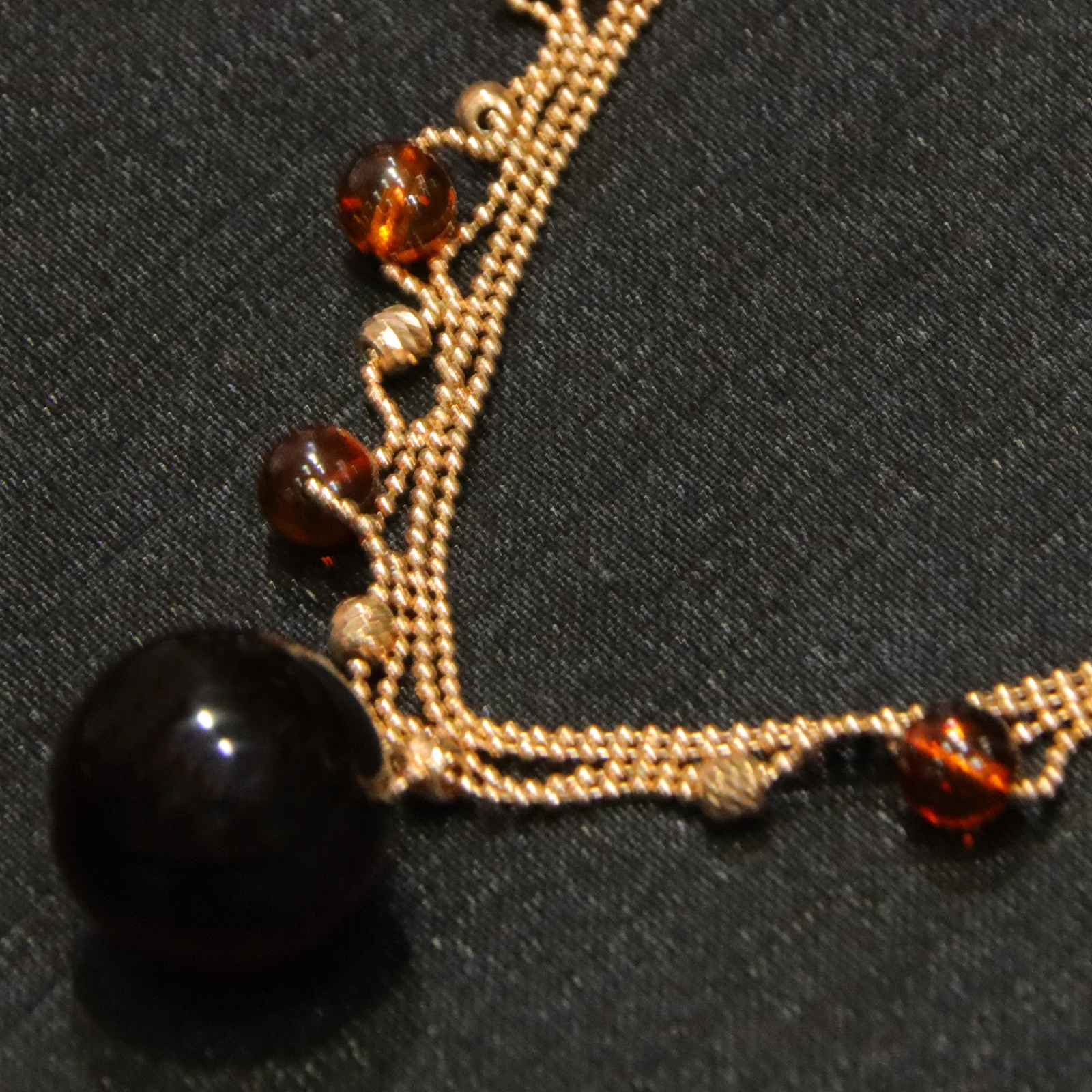 Natural Violet Amber Sterling Silver Pendant 15mm Round Bead Handcrafted Jewelry Gif