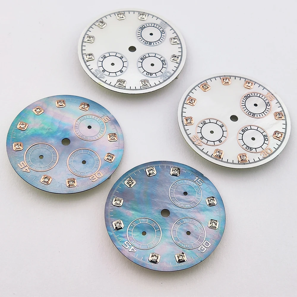 29mm Watch Dial vk63 Dial Watch Face Customizable logo Watch Parts Case Quartz Watch VK63 movement