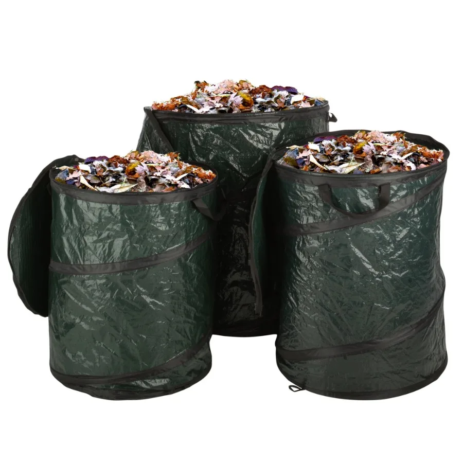 

Outdoors Camping Pop Up Trash Can for RV, Picnic, Tailgating 44-Gal/ 29.5-Gal/ 23.1-Gal Collapsible Waste Bin, Gray, Lightweigh