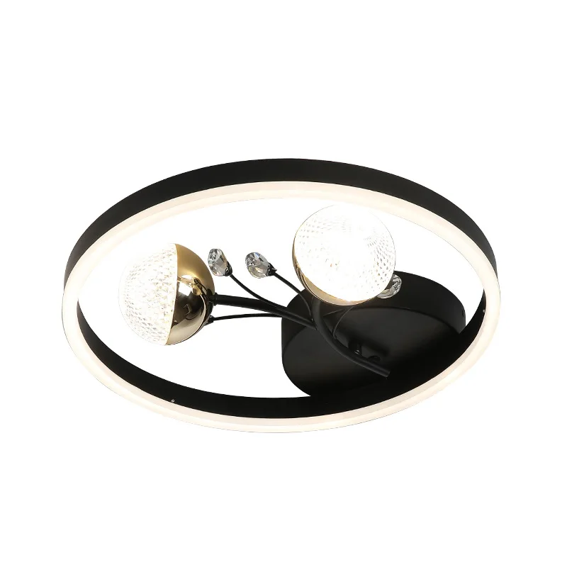 

Warm, romantic, bedroom, ceiling lamp, simple, modern, creative, branches, balls