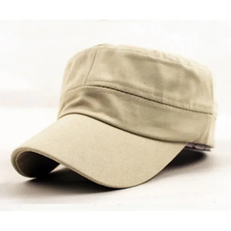 1PC Fashion Unisex Adjustable Classic Style Plain Flat Vintage Army Hat Cadet Military Patrol Cap