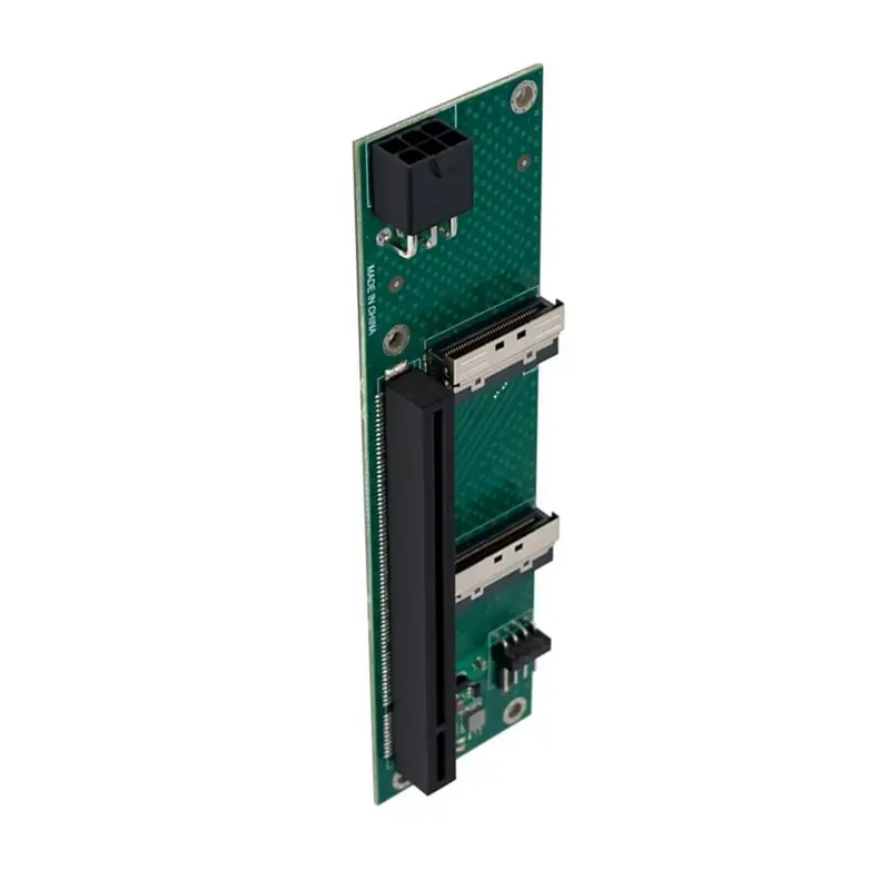 【HOT A69Z!】For Single GPU External Expansion Pcie 5.0 X16 Dual-Port MCIO-8I Adapter Board DC-DC Step-Down Power Supply