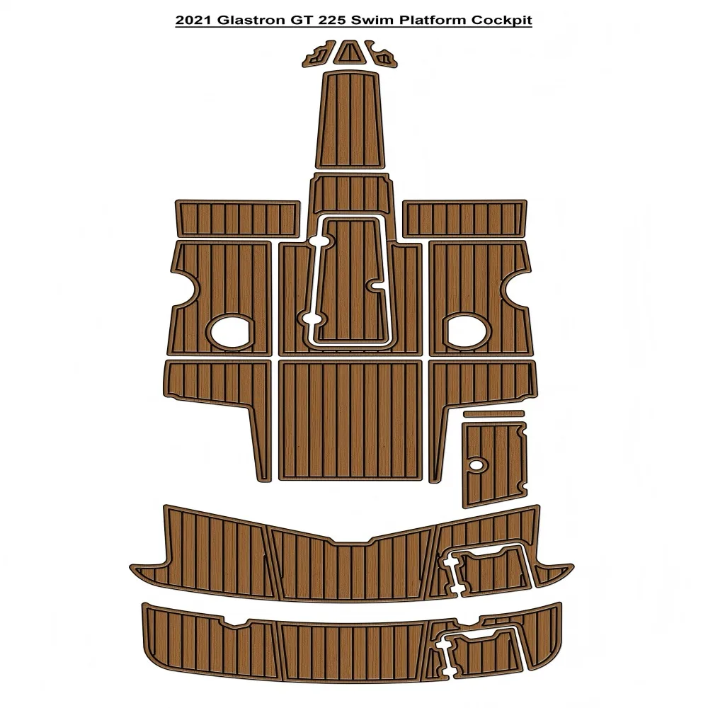 

2021 Glastron GT 225 Плавательная платформа Кокпит Pad Лодка EVA Пена Тиковая палуба Напольный коврик SeaDek Gatorstep Стиль Самоклеящийся