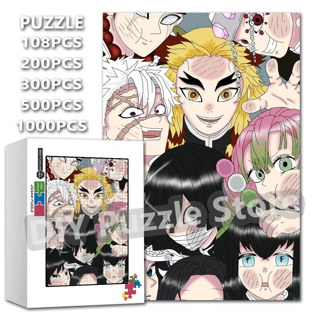 

Пазлы-головоломки Demon Slayer: Kimetsu No Yaiba с персонажами аниме (Иноске Хашира, Томиока Гию) — игрушки для снятия стресса