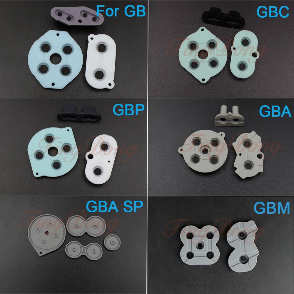 

5/10 компл. силиконовых проводящих кнопок для Game Boy GB GBA GBC GBP GBA SP GBM клавиатура A-B D-pad кнопка