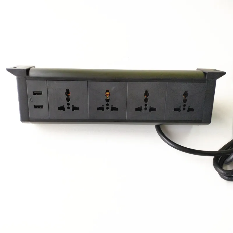 Universal power outlet Desk Hanging Power Sockets with USB Ports Mount Under Desk Table Edge smart power strip extension socket