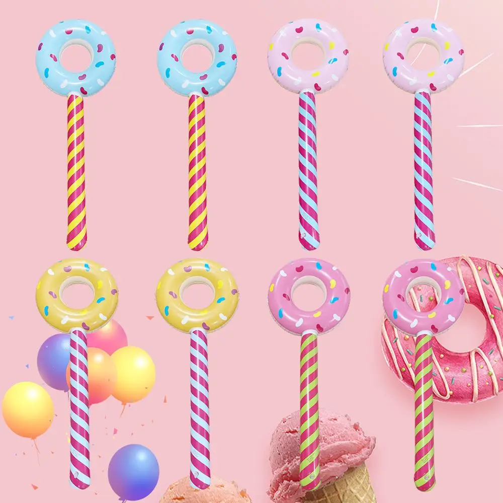 Party Decorations Float Donut Shape Balloon Lollipop Candyland Inflatable Candy Balloons Inflatable Donut Lollipop Stick