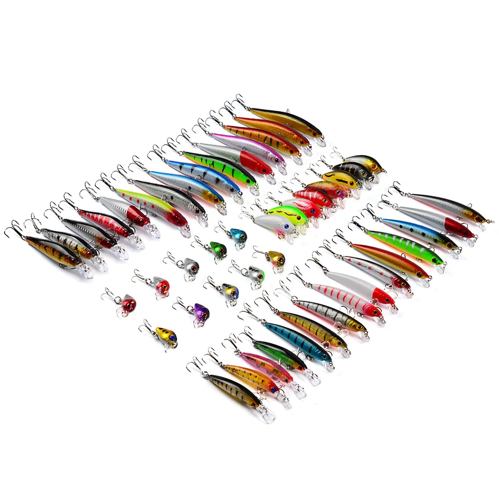 

48pcs Fishing Lure Set Crankbait Artificial Hard Bass Bait Fishing Lure Kit