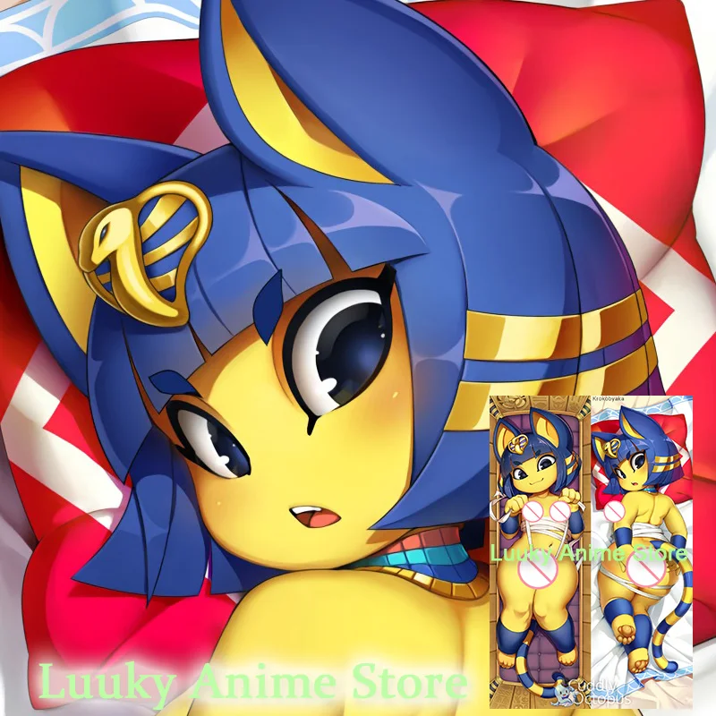 Dakimakura Anime Ankha Animal Crossing Double Sided Print Life-size Body Pillow Cover