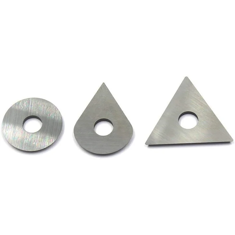 

A69E3-Piece Carbide Scraper Blades Set Round/Drop/Triangle Shapes Fits Most Hand-Held Scrapers Or Removing Paint Glue Varnish Ru