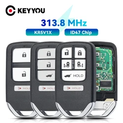 KEYYOU dla Honda HR-V pasuje do CR-V CR-Z 2015-2020 313.8MHz ID47 KR5V1X A2C83161800 / ACJ932HK1210A 4 przycisk pilot zdalnego sterowania