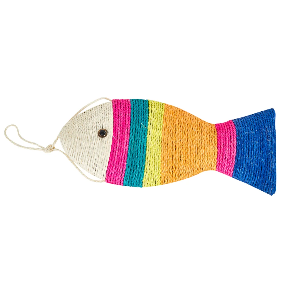 Scratch Board Hanging Fish Scratch Board Sisal Cat Scratch Board fish shape cat toy cat scratching board