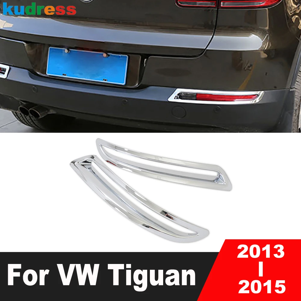 

Накладка на заднюю противотуманную фару для Volkswagen VW Tiguan 2013 2014 2015, хромированный автомобильный задний отражатель, рамка противотуманной фары, аксессуары