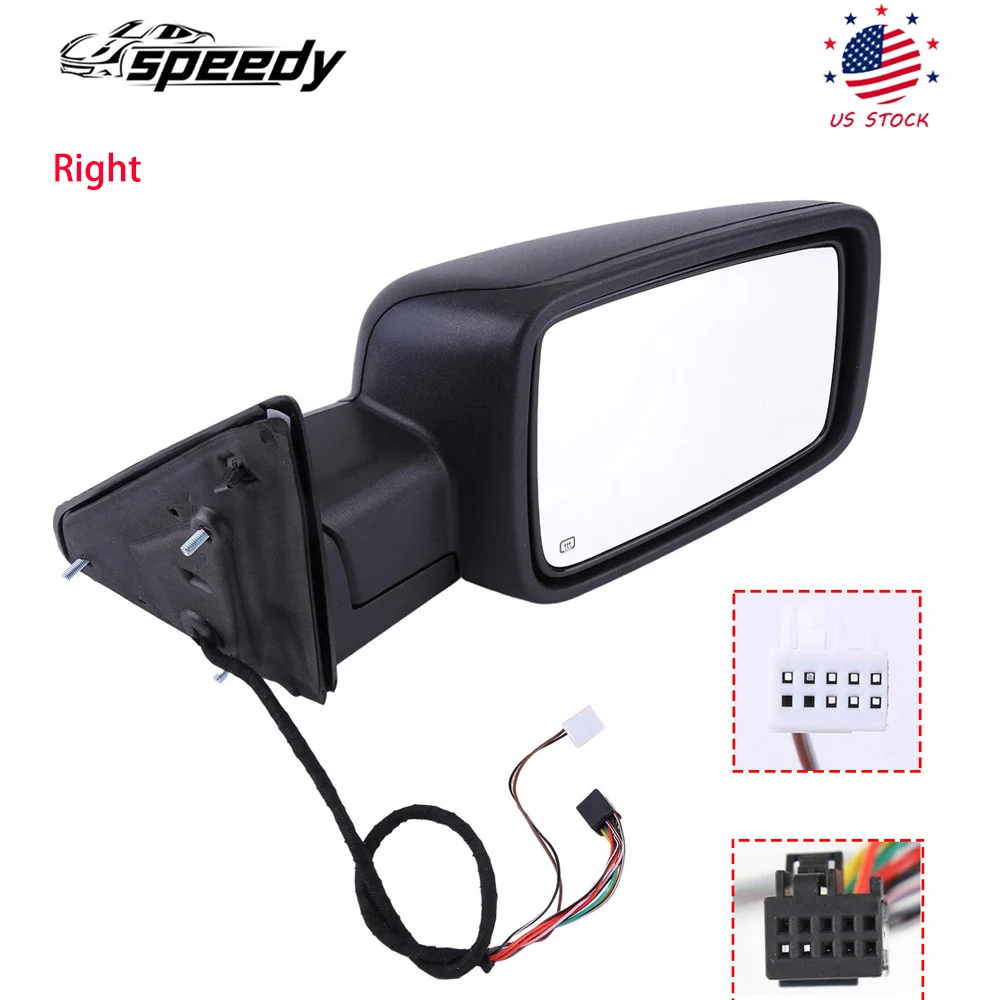 1 قطعة جانب الركاب الأيمن لـ 2013-2019 Ram 1500 قوة أضعاف + ساخنة + مرآة إشارة LED #1