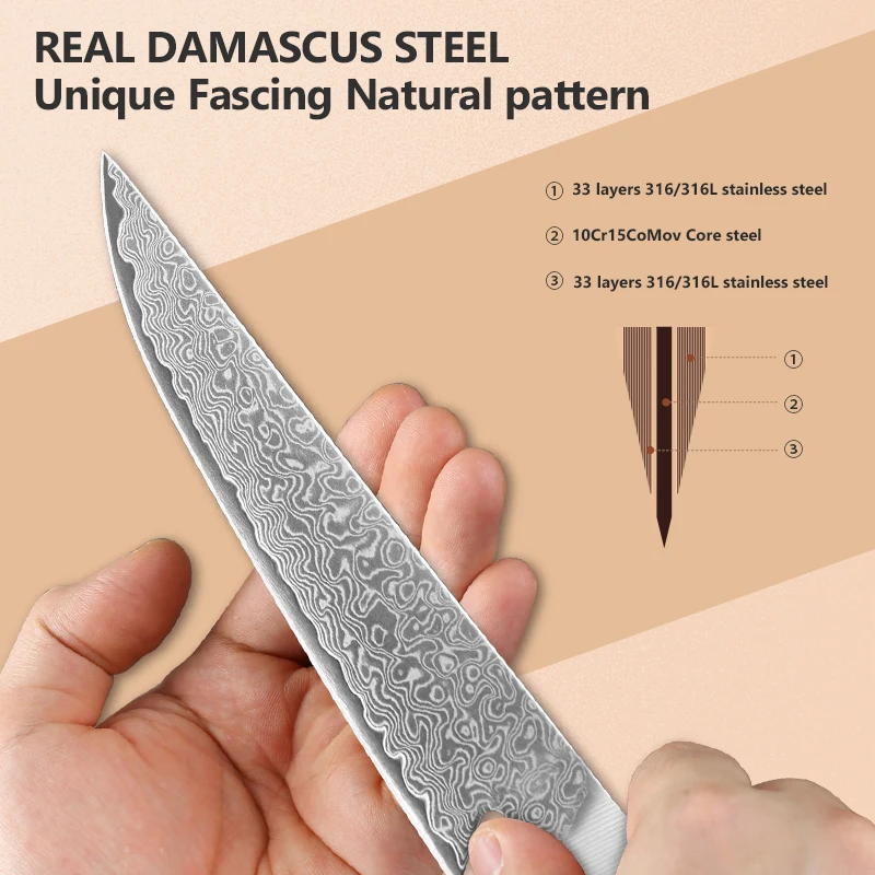 Japanese Hand Forged Chef Knives Blank Blade DIY Damascus Steel VG10 Kitchen Knife Blade DIY Making Handmade Knife view 3