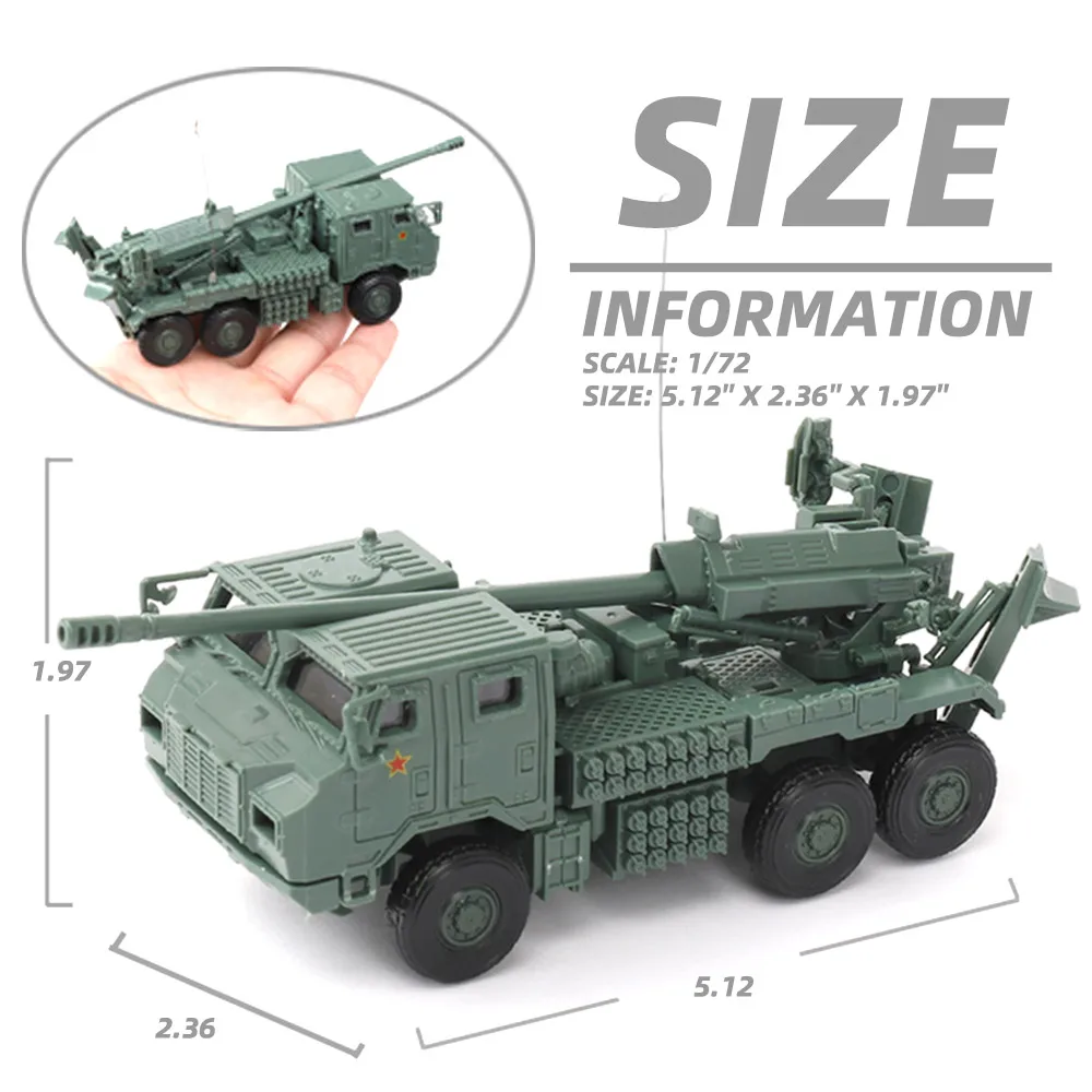 ViiKONDO Military Vehicle Toy Model Kit 1/72 Scale China PCL-181 PLA 155mm Army Truck Assembly Tabletop Wargame Diorama Setting