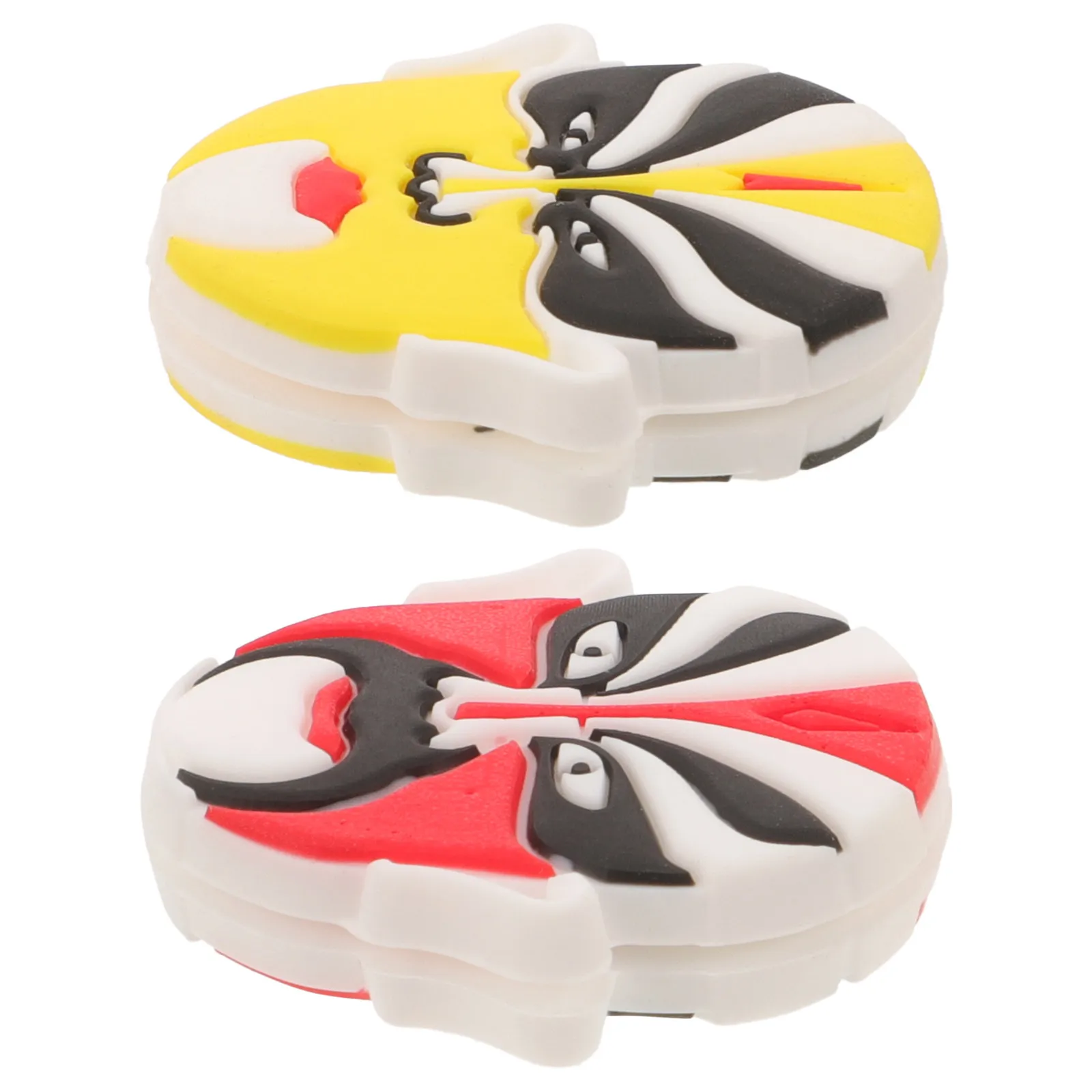 

2Pcs Beijing Opera Face Tennis Racket Dampener Creative Silicone Vibration Absorber for Professional Tennis Match Arm Comfort