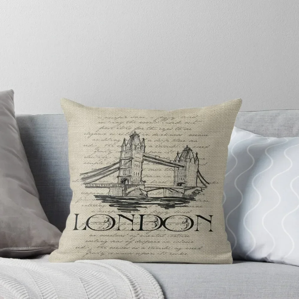 

London Tower Bridge Throw Pillow pillows decor home Luxury Living Room Decorative Cushions sleeping pillows pillow