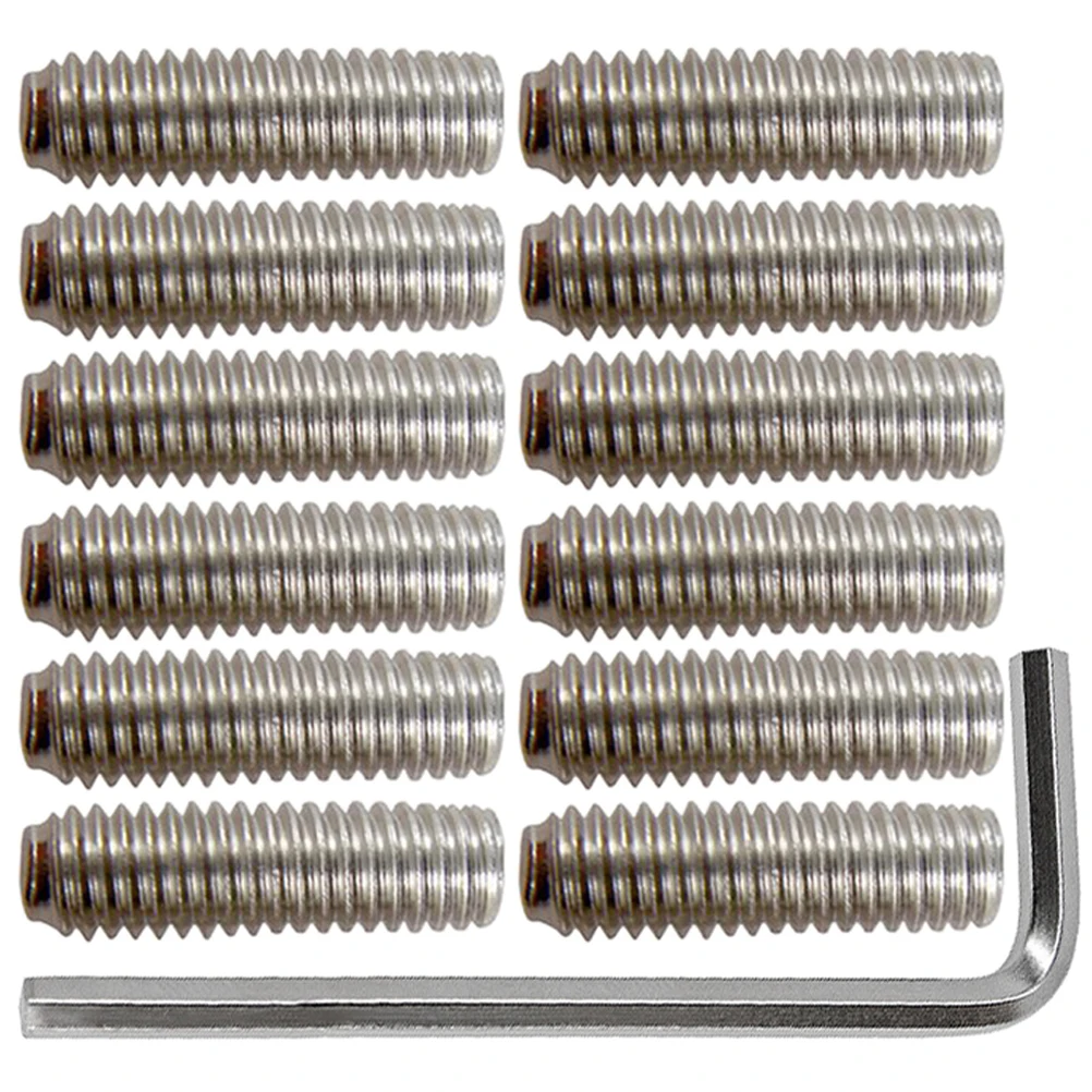 

12pcs Metal Bridge Electric Replacement Parts String Fixing Tremolo Bridge Screw Guitar Accessories Saddle Guitar String Locking