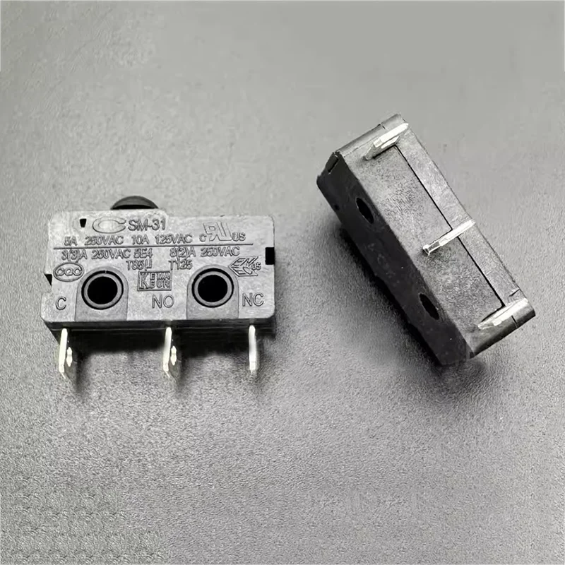 Original SM-31 Medium micro switch 5A250VAC travel limit detection Reset 3-pin mushroom head