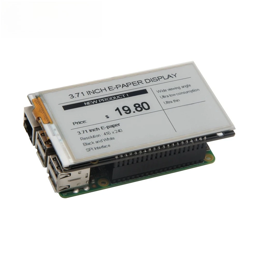 

Плата для разработки E-Ink дисплеев 3,71 дюйма для модулей электронной бумаги Raspberry Pi
