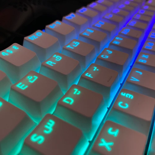 Teclas coreanas, francesas, españoles, alemanas y rusas, perfil OEM, teclas ABS para teclado mecánico para jugar, teclas retroiluminadas RGB, 104 teclas