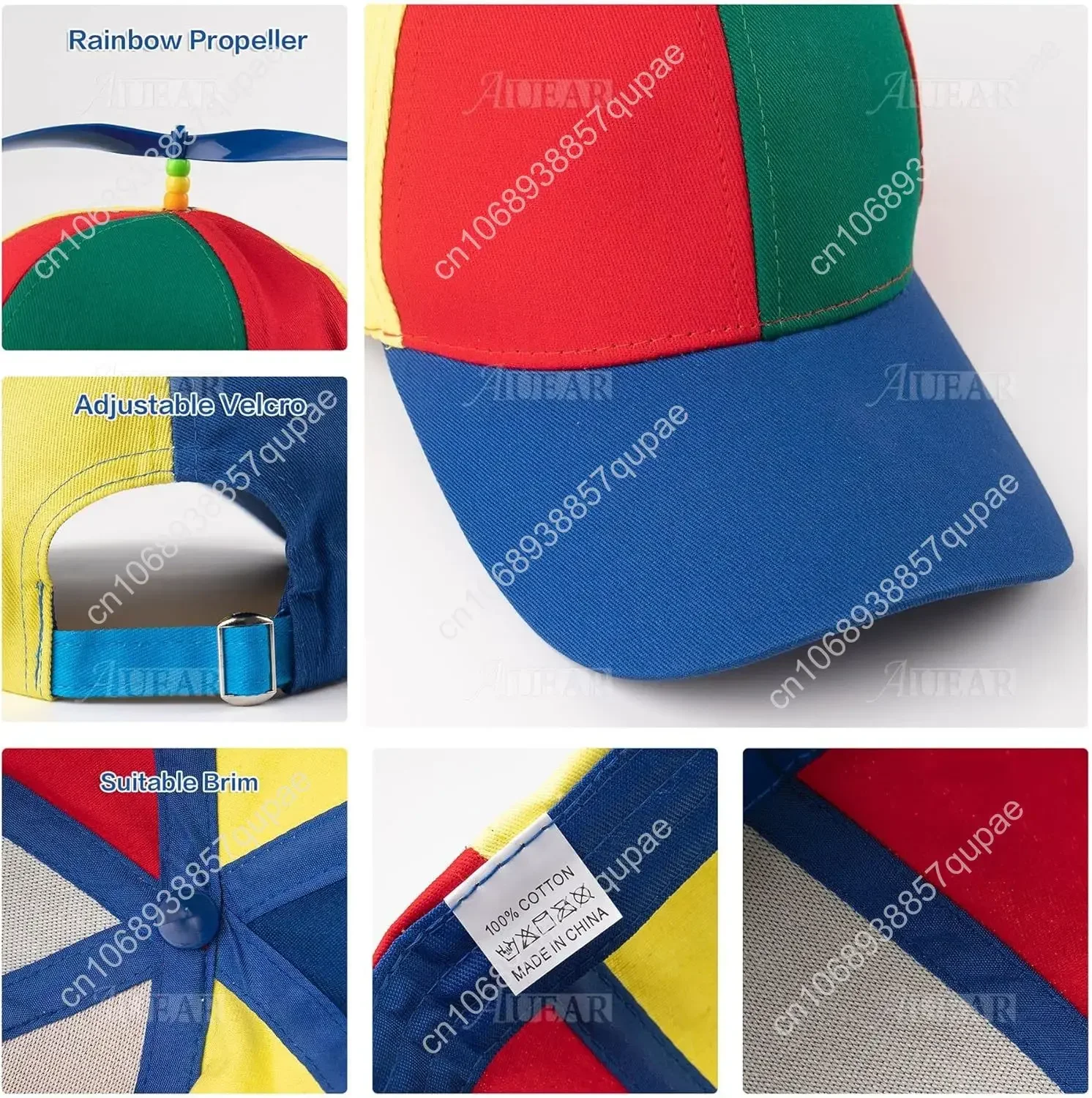 انفصال الكبار المروحة قبعة قبعة بيسبول قوس قزح أعلى قبعة قوس قزح مشرق