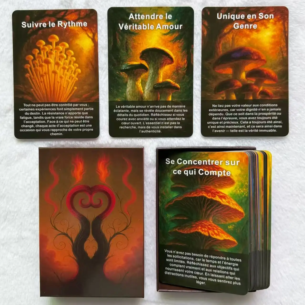 

French Oracle Cards, 48 Cards of Wisdom from Mushrooms, Personal Growth and Meditation, 12*8cm, Card Games, 14+
