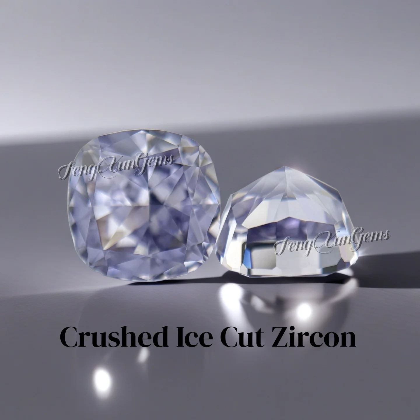 

Cushion Shape Shining Crushed Ice Cut Zircon Beads, Lavender Cubic Zirconia Loose Stone for Jewelry Accessories Making