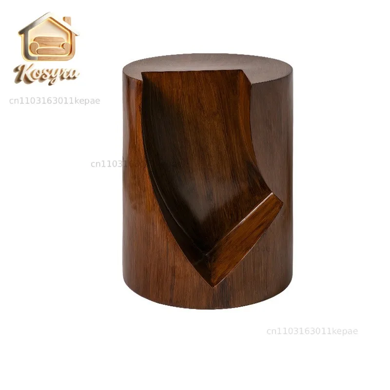 Scandinavian Shoe Bench Simple Creative Stump Side Table Storage Short Bookcase Wabi-sabi Tea Table Net Red Floor Corner Table