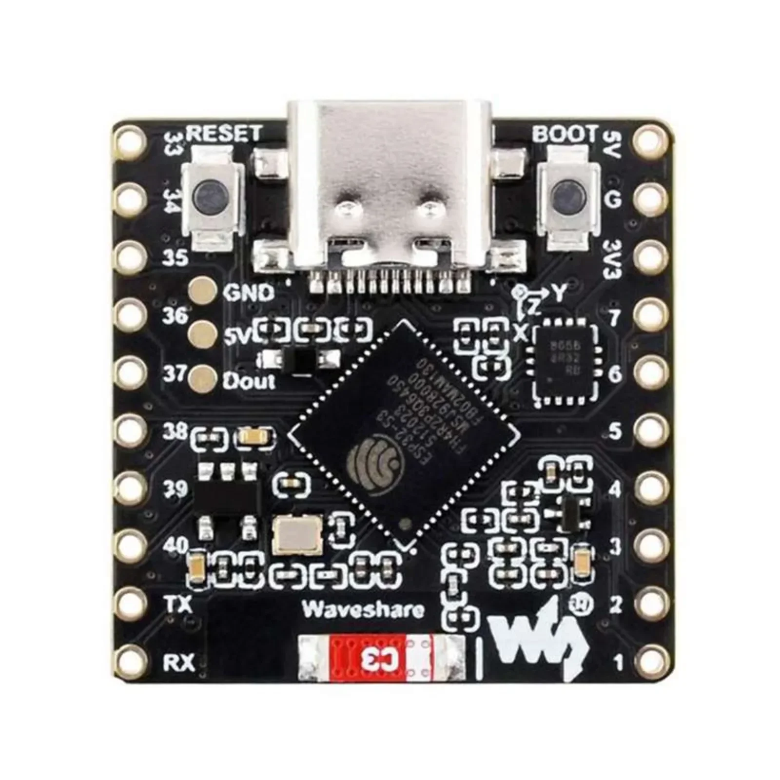 Placa de microdesarrollo ESP32-S3 con matriz de LED de 8x8, Wi-Fi y Bluetooth LE para proyectos IoT