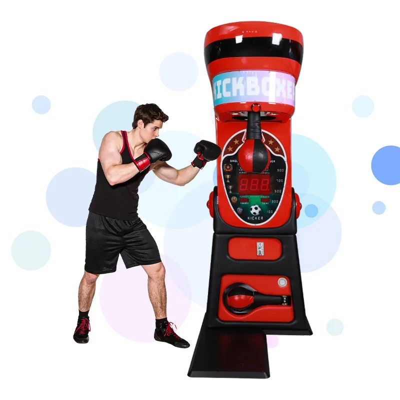 Coin Operated Boxing Strength Tester Arcade Machine Real‑Time LED Scoring Stainless Steel Cabinet