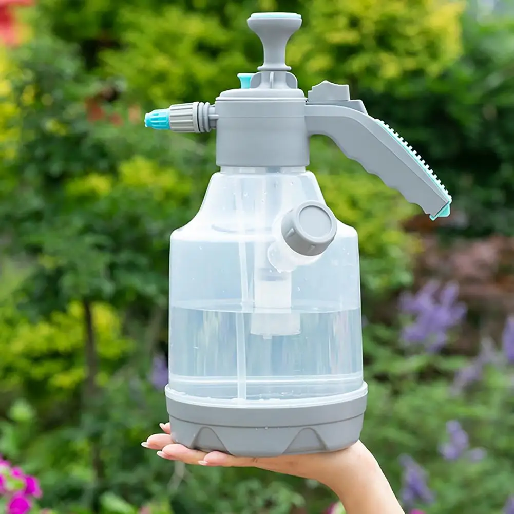 3L Pump Sprayer Plastic Refillable Water Spray Bottle Hand Pump Spray Bottle with Measuring Cup Adjustable Nozzle for Gardening