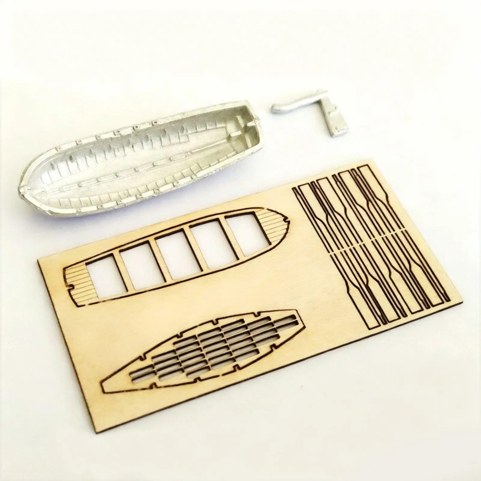 Small Boat Model Building Kit 1 100 Lifeboat 3D Wooden Puzzle for Beginner Hobbyist Decor