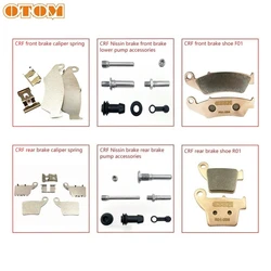 OTOM Motorcycle Brake Caliper Repair Parts With Nissin Caliper Guide Pin Spring Insulation Pads For HONDA CR125 CRF150 CRF250 CR