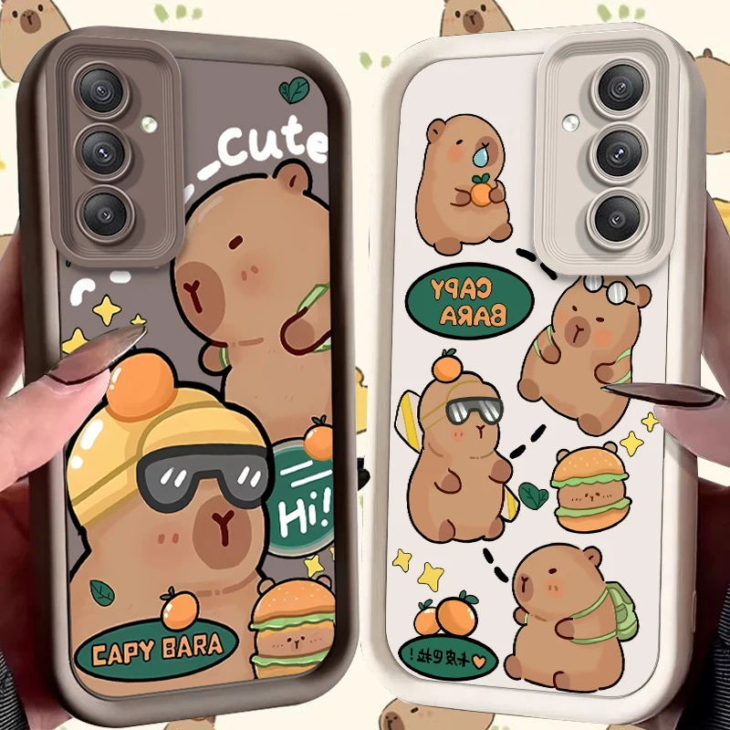 Capybara Case for Samsung Galaxy S24 S23 S22 S21 Ultra Plus S20 FE A55 A54 A53 A52 A52S A51 A50 A50S A35 A34 Soft Silicone Cover