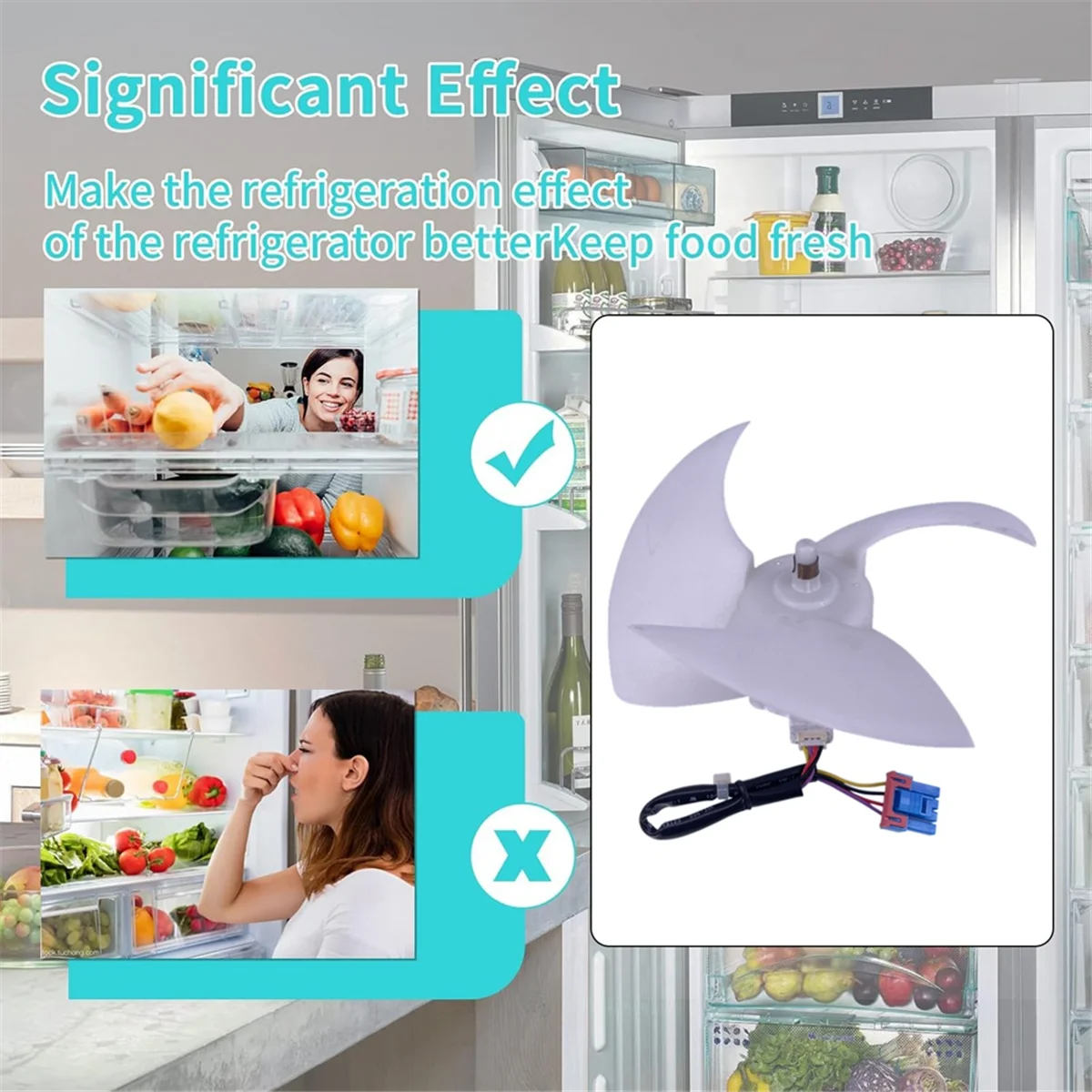 EAU 63103302   Il gruppo motore ventola condensatore frigorifero per sostituisce AP 6235485 4509126   Motore ventola frigorifero DC12V-T33C