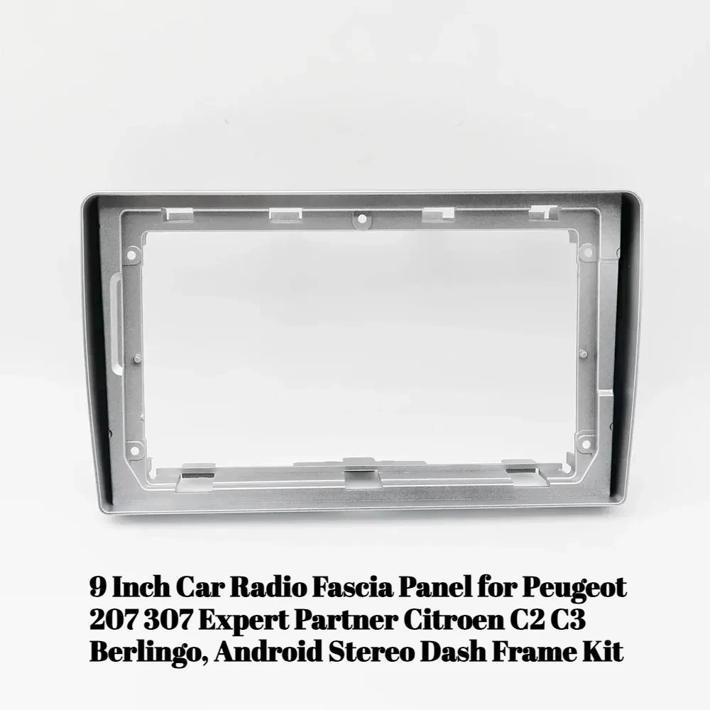 

9-дюймовая автомобильная радиоприемная панель для Peugeot 207 307 Expert Partner Citroen C2 C3 Berlingo, комплект стереоприборной панели Android