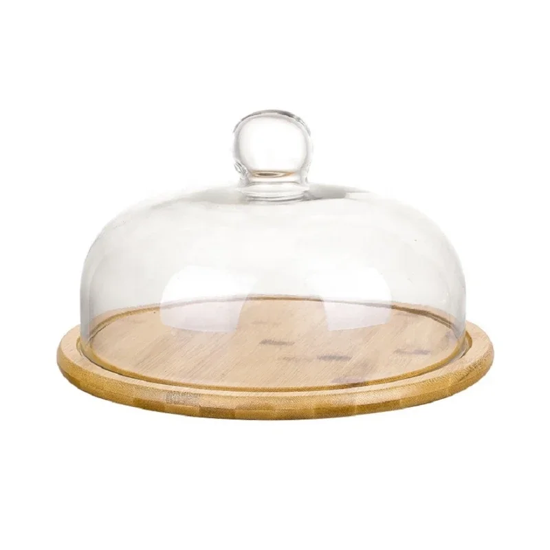 Falling water transportation lead-free transparent cake glass cover food preservation  dust-proof display