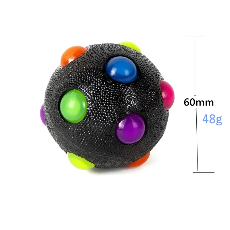 Hot Selling Small Dog Flash Pet Ball TPR Three Color Glowing Elastic Ball Training Interactive Throwing Dog Ball Dog Toys For