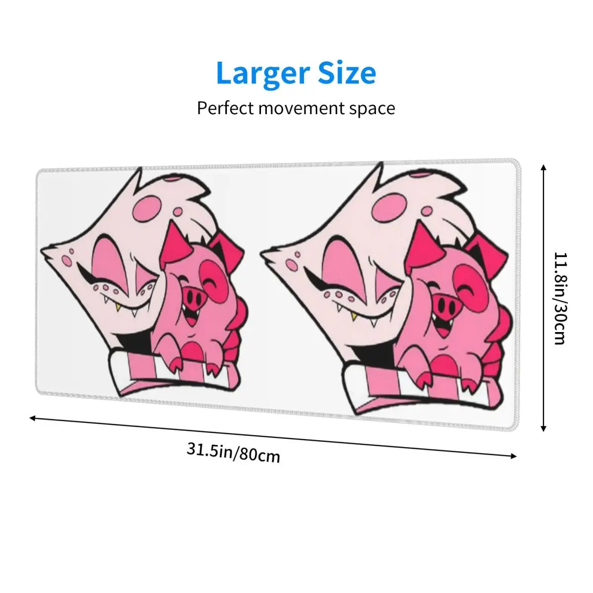 Large Mouse Pad Angel Dust And Fat Nuggets Hazbin Gamer PC Laptop Mats Keyboard Carpet Computer Gaming Desk Mat