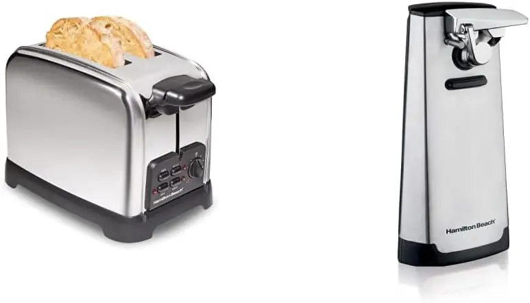 محمصة خبز قديمة مع فتحات واسعة ، دفعة تلقائية لرفع ، تقنية مكافحة الخبز المحمص ، إعدادات الخبز وتذويب ، خبز أصغر ، قطعتان ، بولي