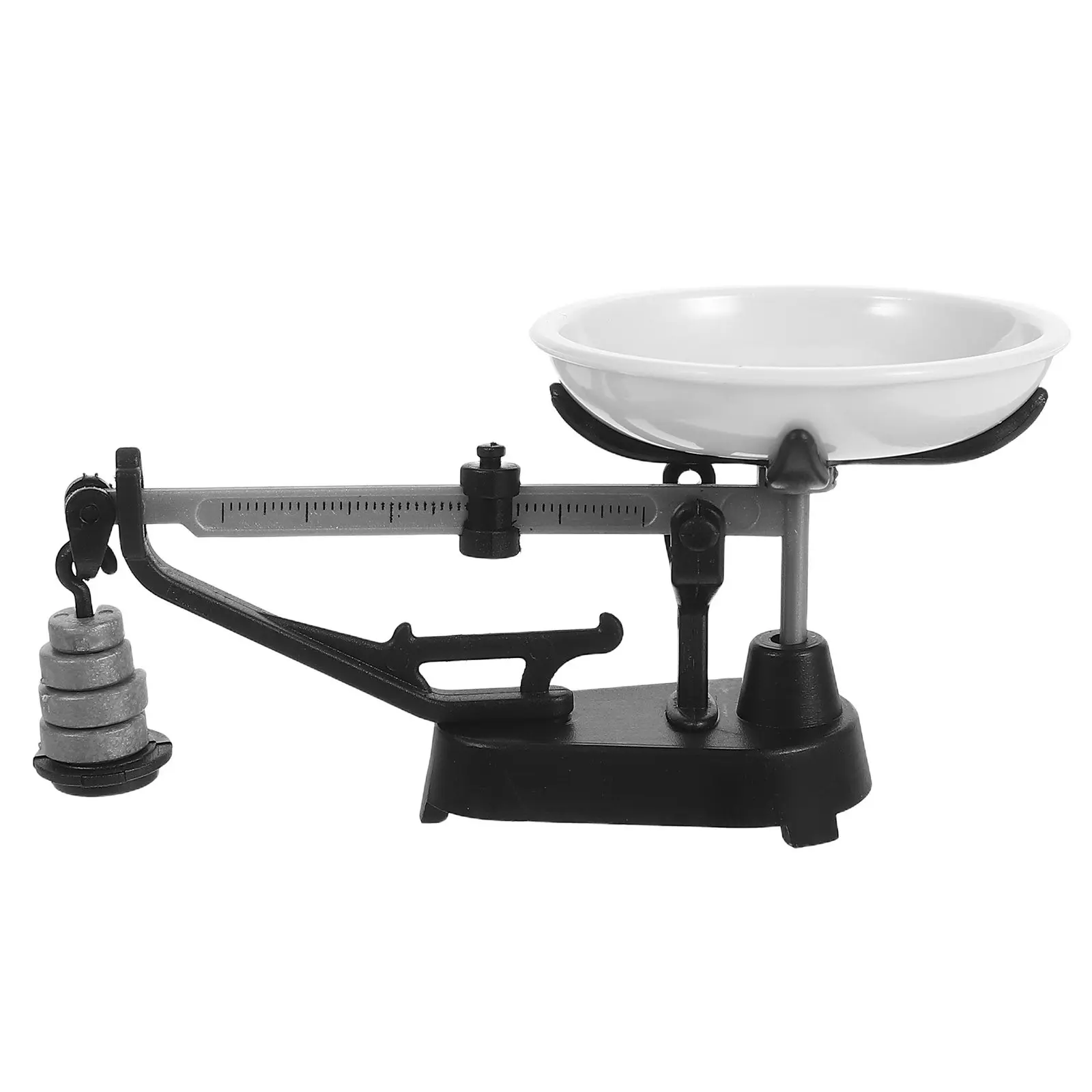 

Miniature Mechanical Balance Scale Retro Round Plate Vintage for Dollhouse Scene Decor Small Balance Scale Accessory