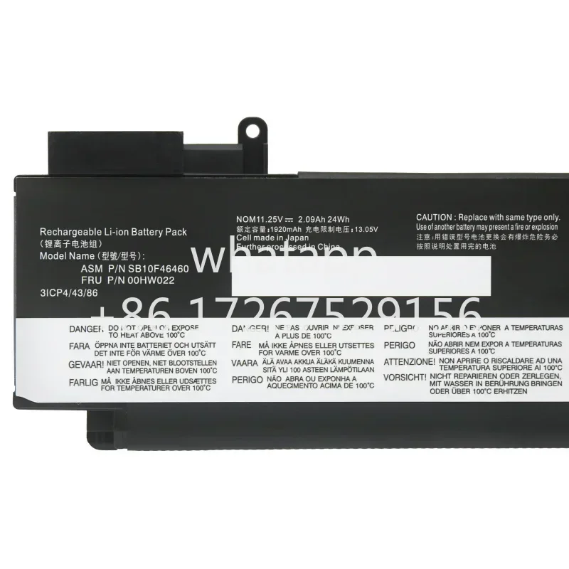 ThinkPad T460S T470S 01AV405 00HW024 00HW022 bateria original