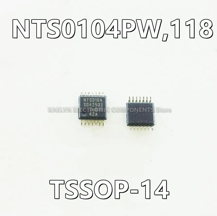 10Pcs/lot NTS0104PW,118 NTS0104PW NTS0104 Voltage Level Translator Bidirectional 1 Circuit 4 Channel 50Mbps 14-TSSOP