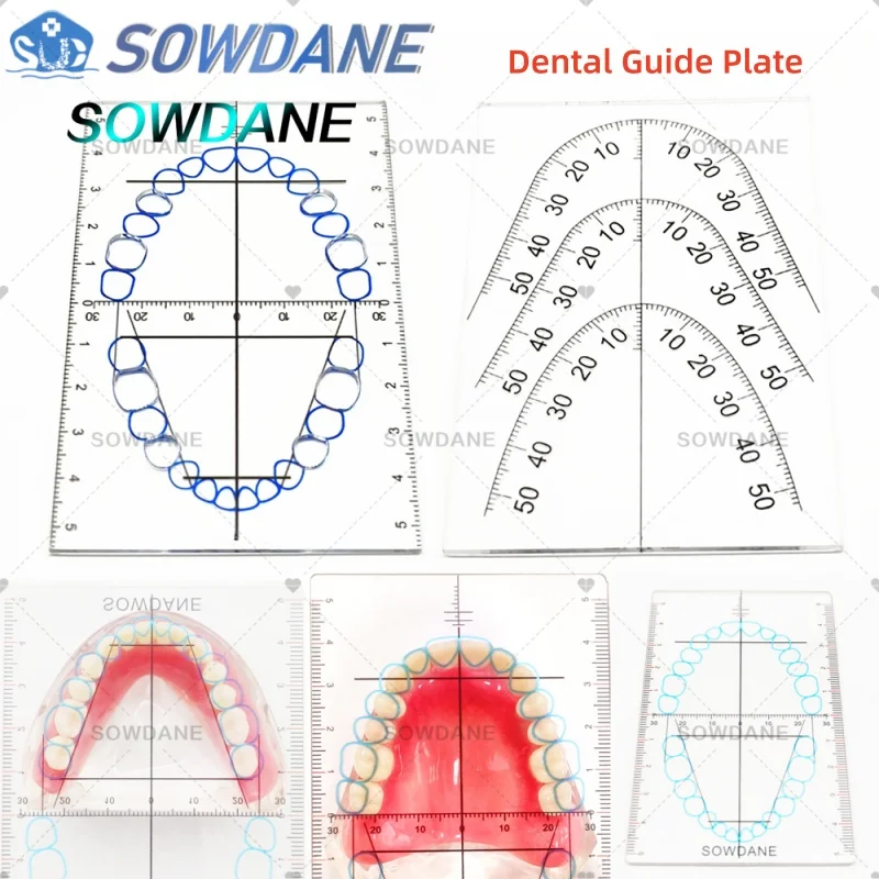 틀니 작업에 새로운 치과 실험실 가이드 플레이트 치아 배열 치과 치아 가이드 플레이트 눈금자