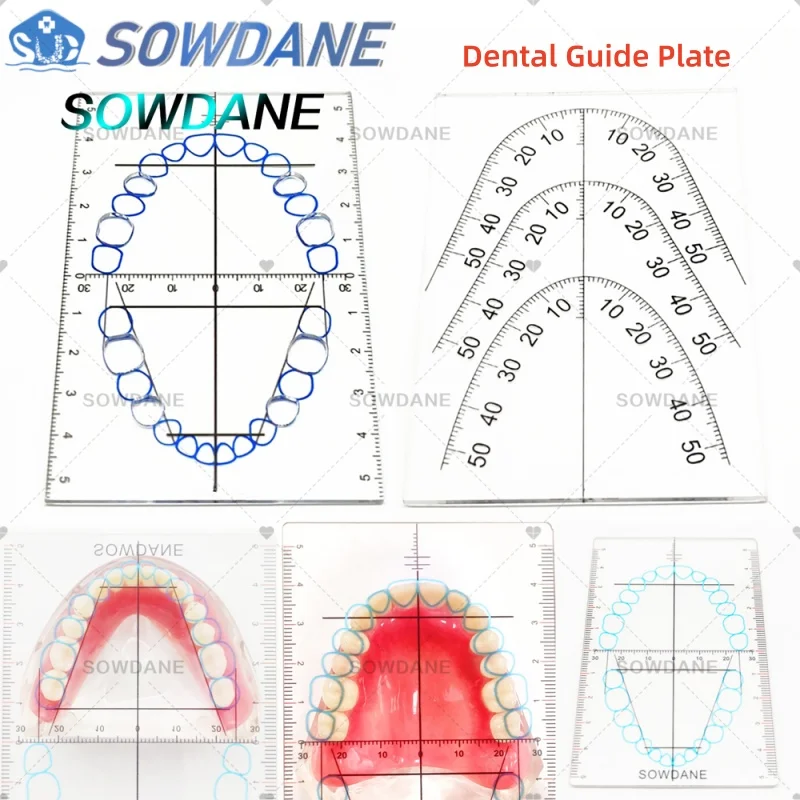 Nowa płyta prowadząca laboratorium dentystyczne Układ zębów na protezie Linijka prowadząca zęby dentystyczne