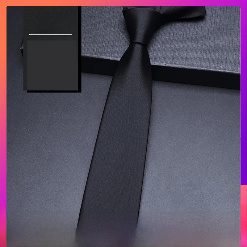 camolkeion-men's-silk-tie-zipper-sle-wedding-bla-glossy-busin-tie-korean-version-pure-color-bow-tie-gift-box