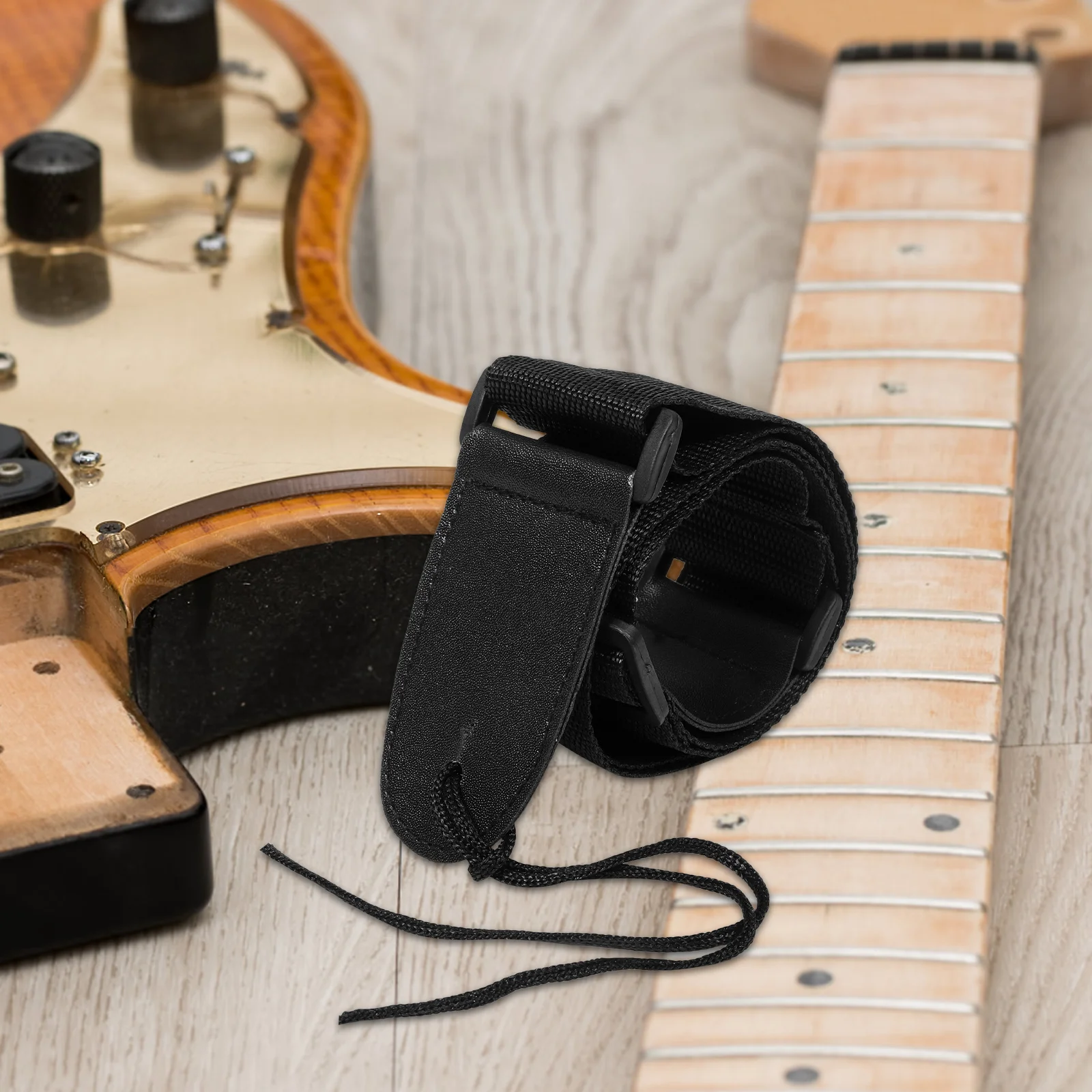 

2pcs Strap Adjustable Bass Guitar Load-Bearing Anti-Wear Lightweight Comfortable Ukulele Strap Electric Acoustic