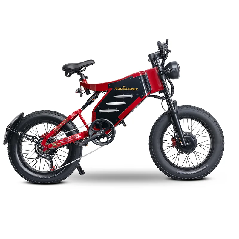 AliExpress NONE RZOGUWEX X7 adult E-bike48V30Ah city ebike battery 20-inch fat tires E-Mountain bike 1000W*2 all-terrain electric bicycle